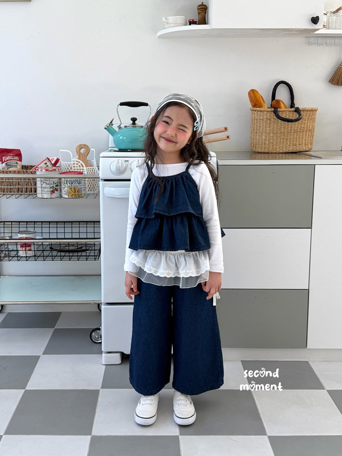 正韓春second moment  俐落牛仔寬褲