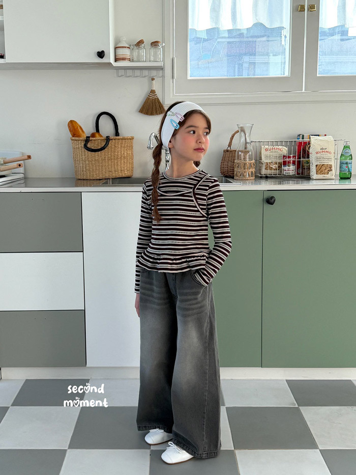 正韓春second moment  兩色復古刷色牛仔褲