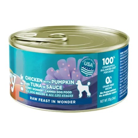 Furry Wonder 狗罐頭．雞肉+南瓜+吞拿魚醬85g