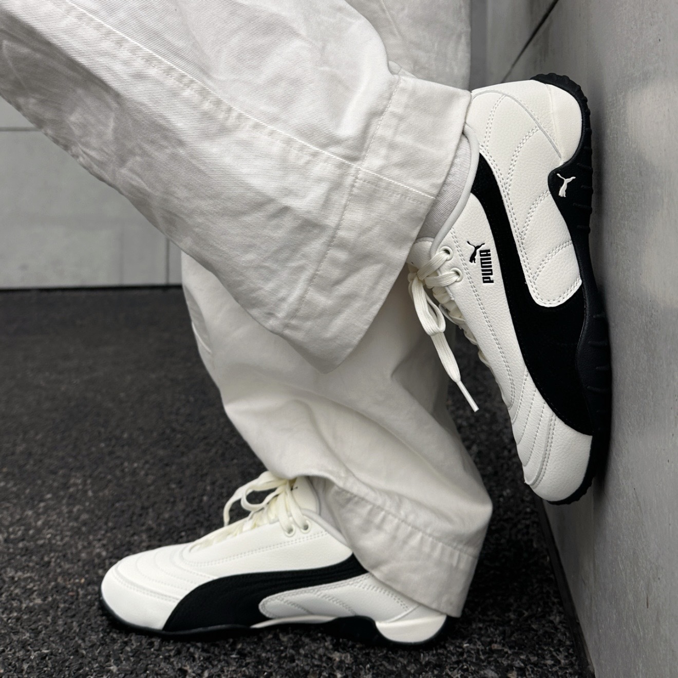 PUMA NOVACAT LUXE 白色 黑條紋 情人節限定 休閒 薄底鞋 408096-02