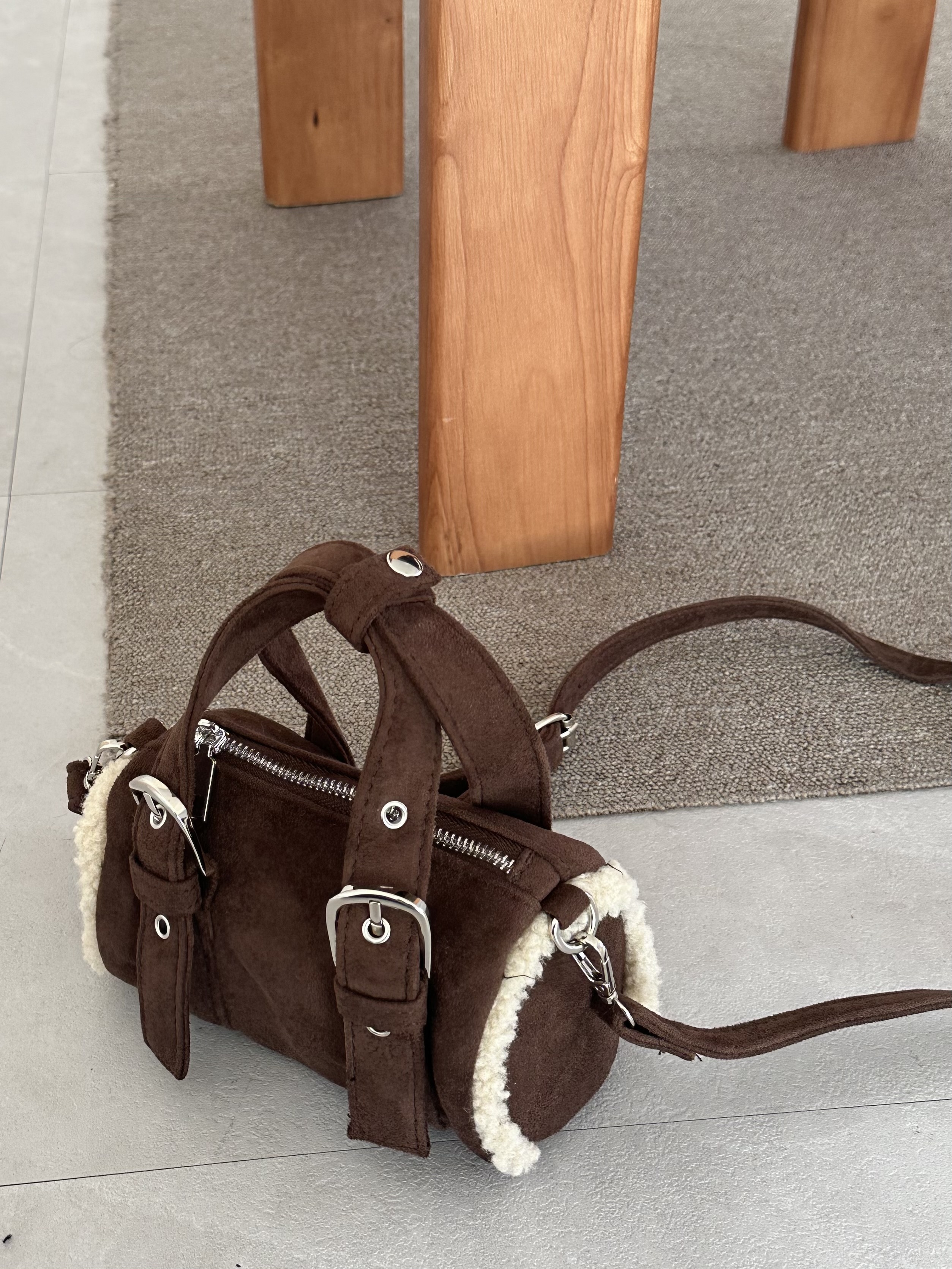 小眾絨面小包包