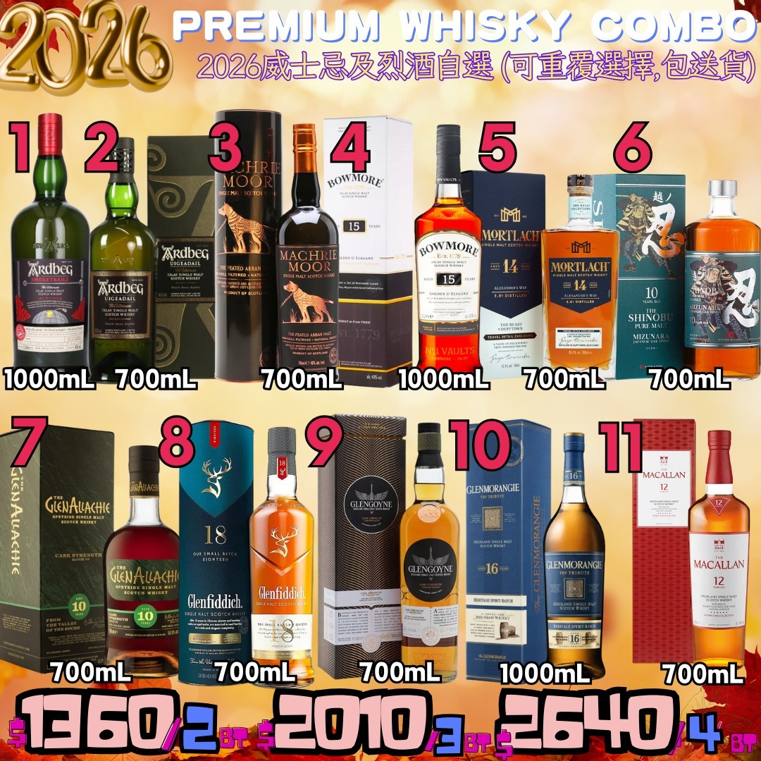 馬年威士忌自選優惠