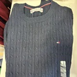 [S] TOMMY HILFIGER NAVY CABLE KNIT SWEATER, XW07179-401 (STH1555)