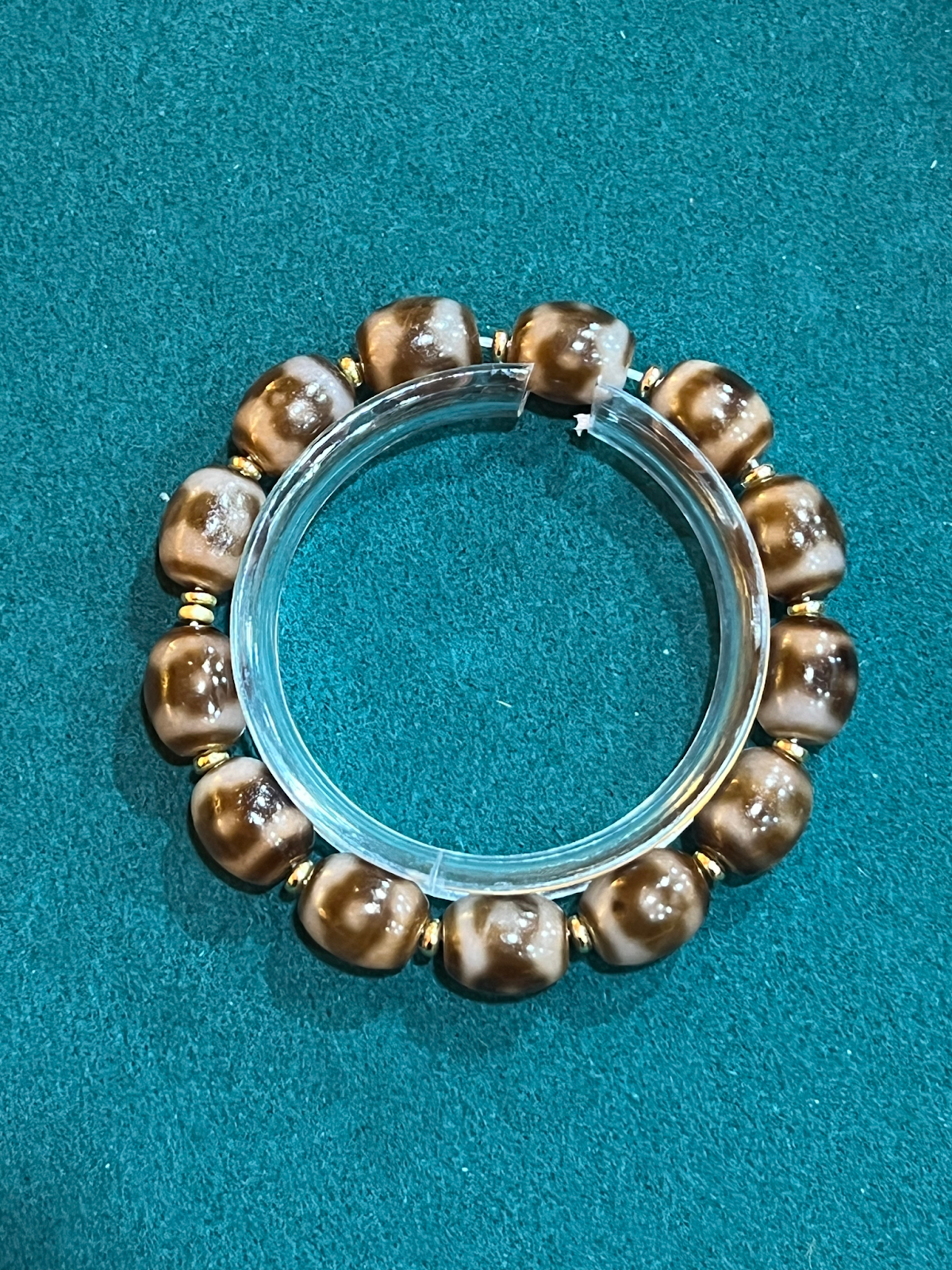 VE014 滿紅砂壇城三眼 老天珠手串 隱藏蓮花萬字印