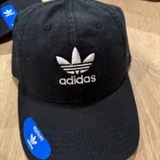 [S] ADIDAS BLACK CI1358 WASHED RELAXED HAT, 716106829499 (SAD292)