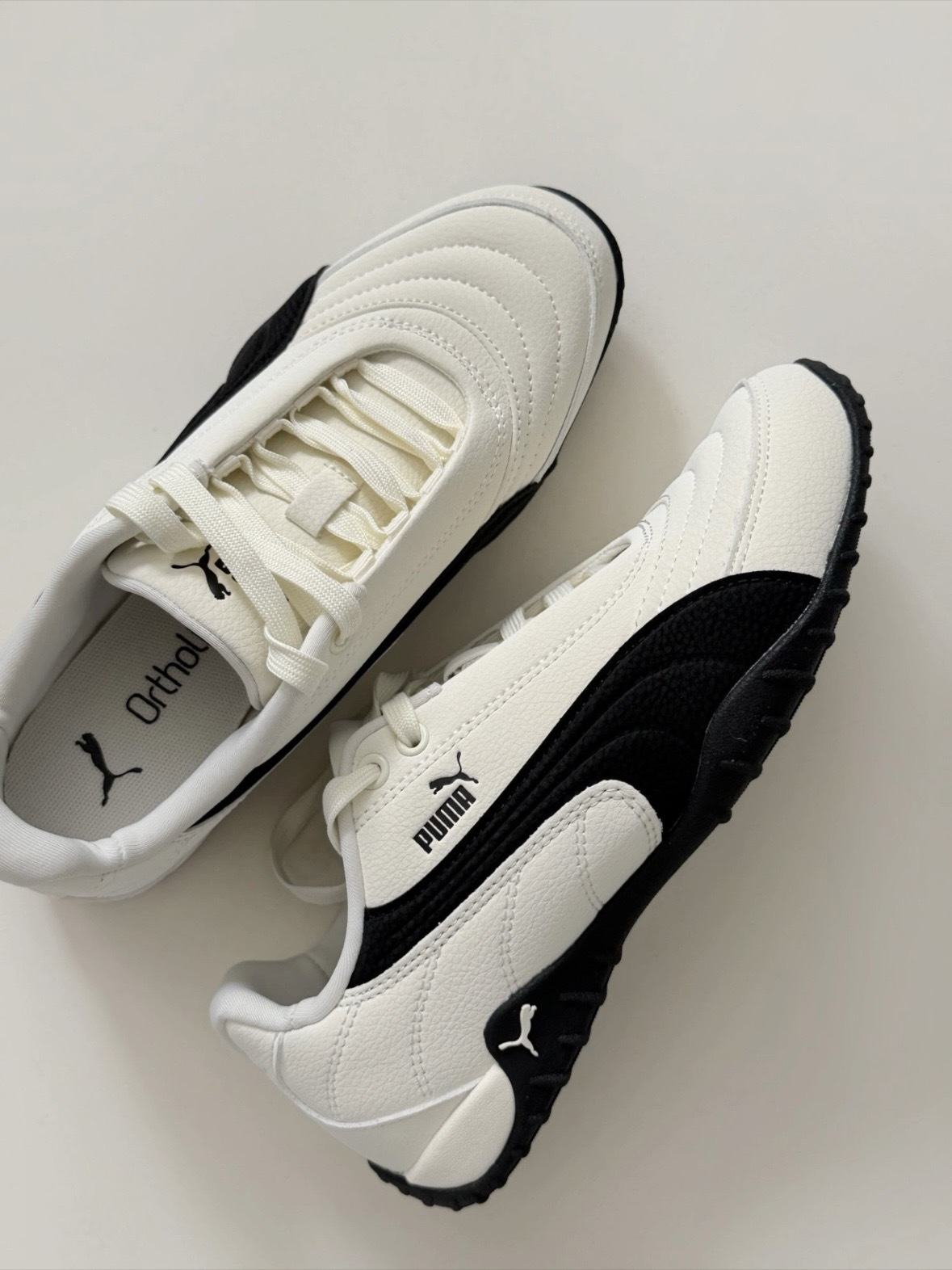 <情人節限定款💌 > PUMA Novacat Luxe 荔枝紋皮革球鞋  情侶鞋 經典白