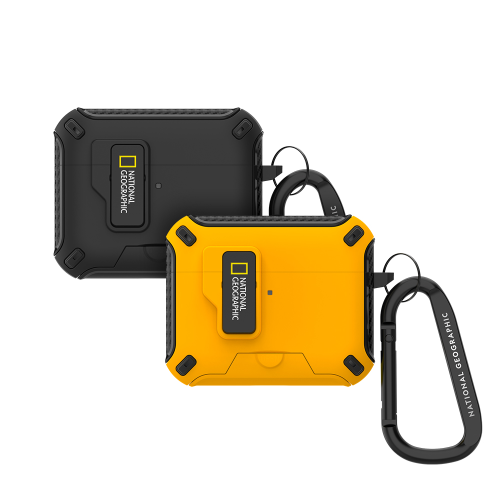National Geographic - Magsafe Rugged Bumper Auto Lock - Airpods Pro 3 Case 磁吸自動彈蓋安全扣高度防撞耳機保護殼