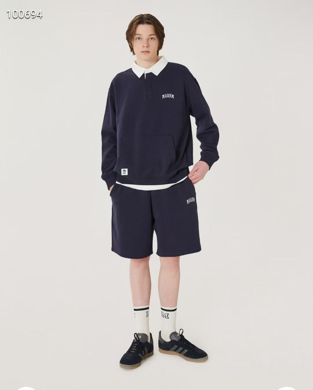 韓國代購 MARKM 男女同款短褲MA100694-Navy