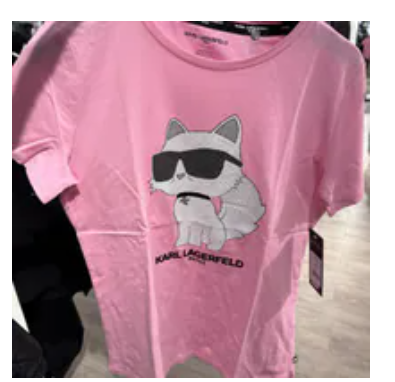 [S] KARL LAGERFELD PRISM PINK CHOUPETTE TEE, L5WHDC83-GEE (SKL1505)