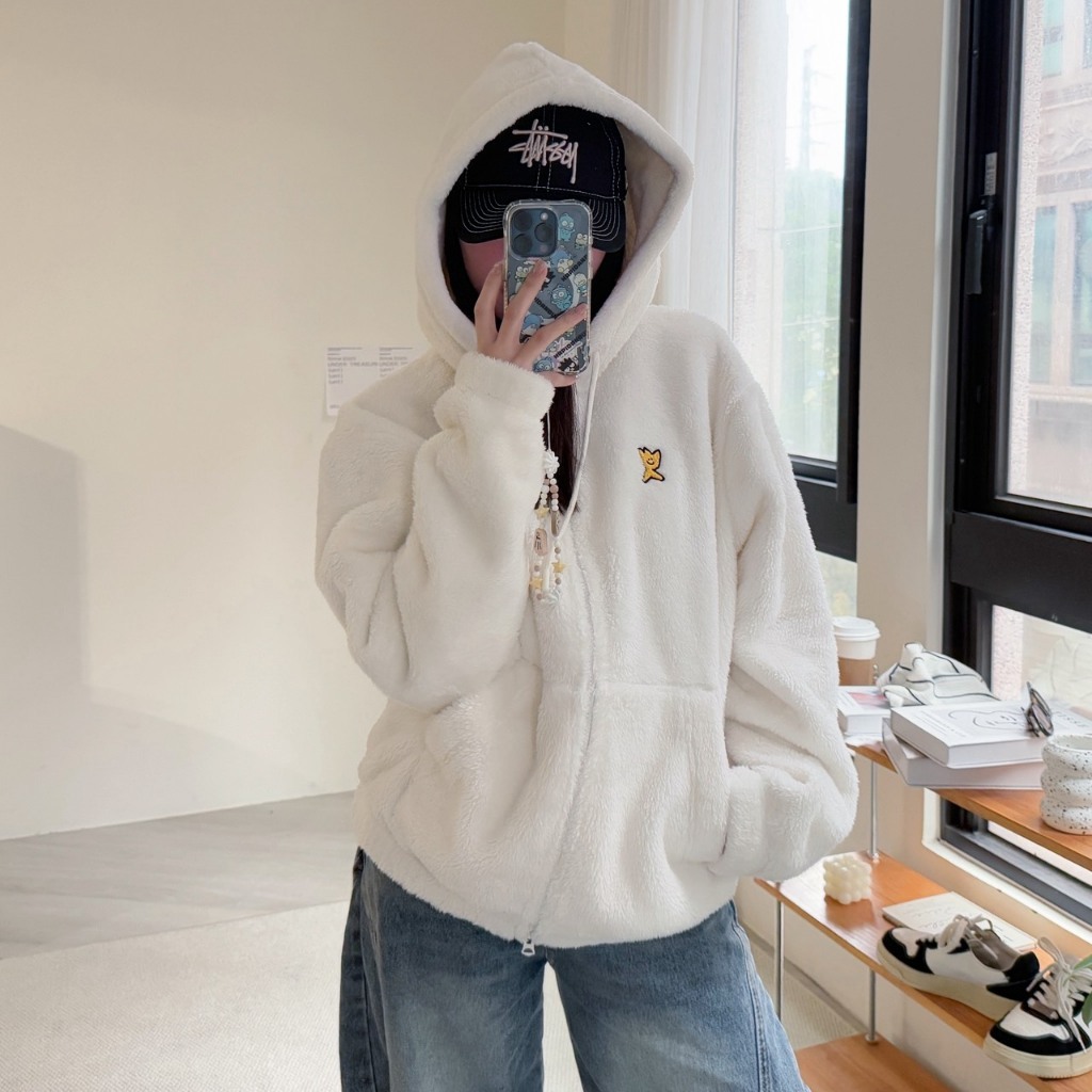 韓國小飛人Wacky willy毛毛外套 (2colors) 韓國代購 潮牌 毛茸茸 冬天外套