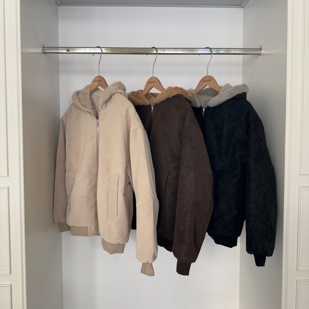 現貨！麂皮毛絨連帽外套 毛絨外套 3915