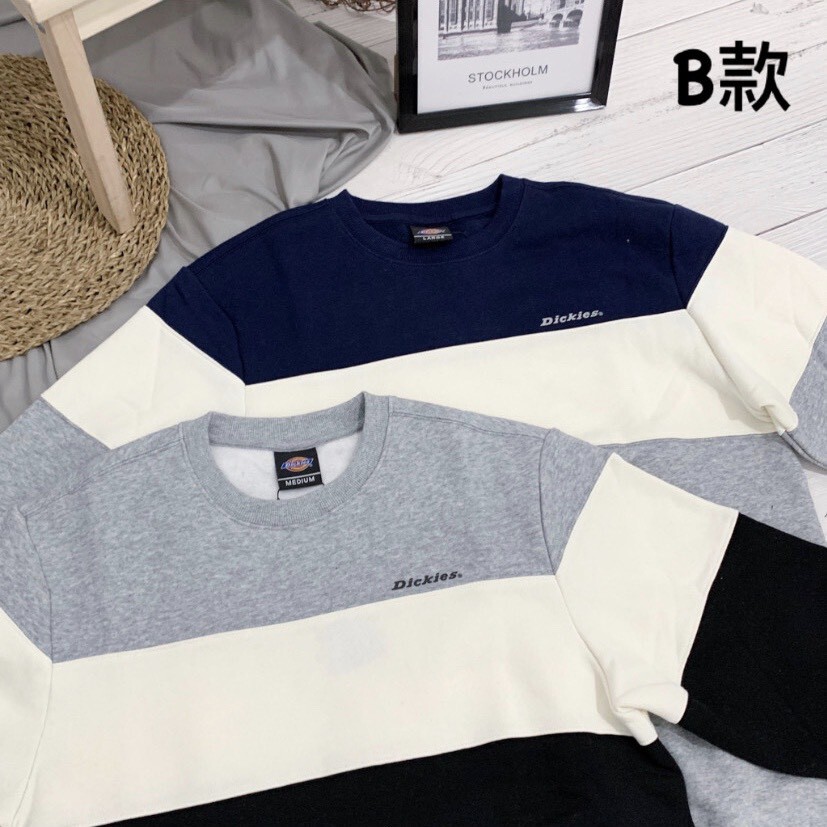 現貨 DICKIES 大學T 拼接 小LOGO 大學T 拼接配色