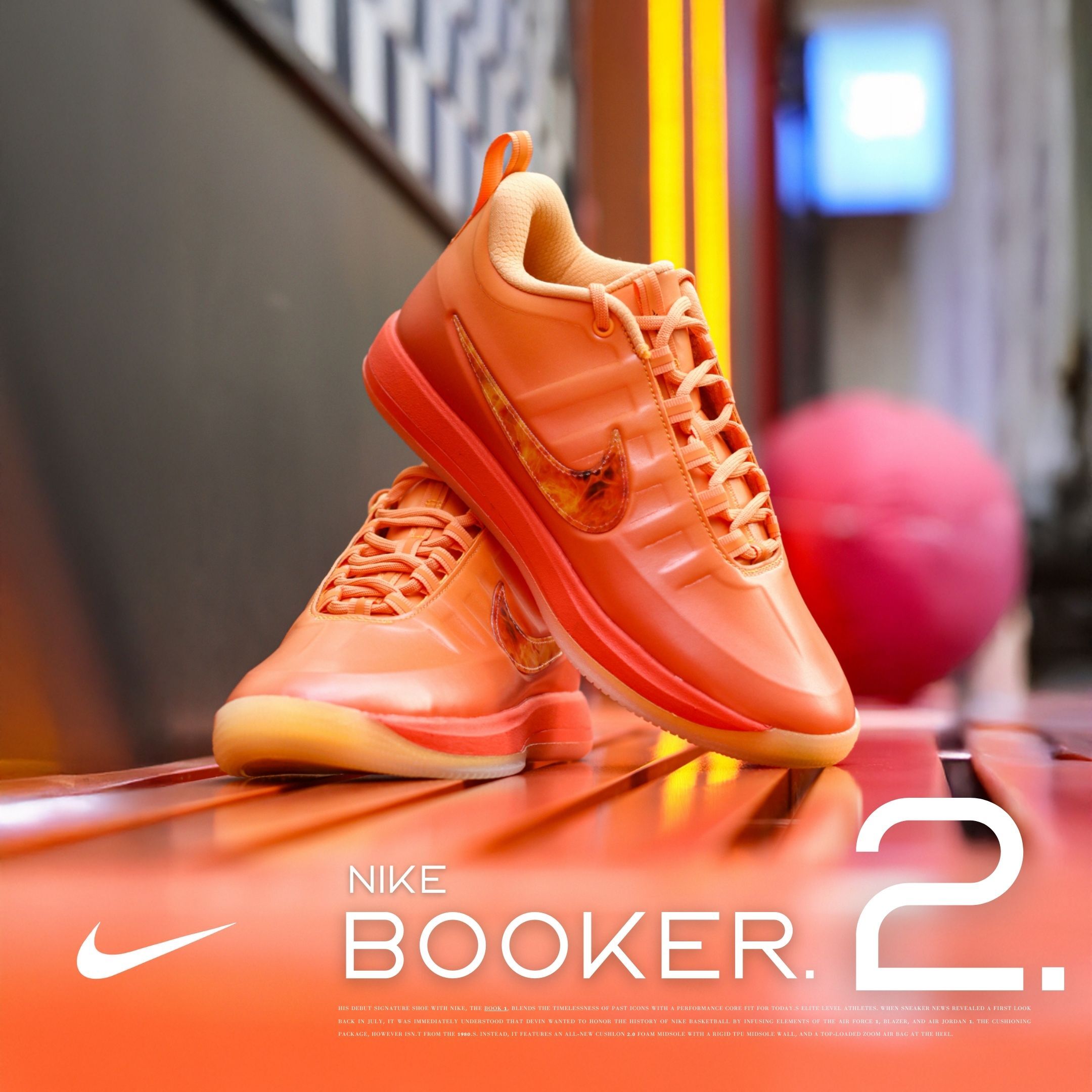 NICEDAY 現貨 Nike Book 2 PHOENIX 鳳凰 橘色 太陽隊 籃球 實戰鞋 IB6688-700