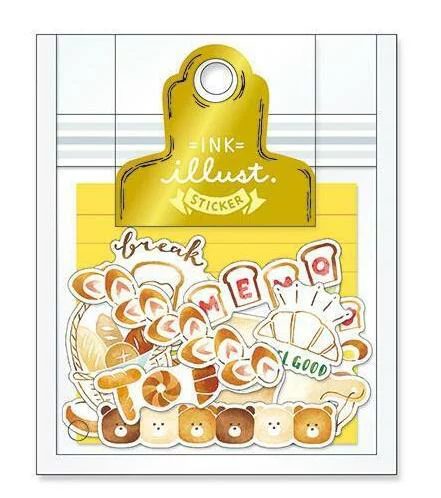 麵包 水彩插畫貼紙包 日本 手帳貼紙｜MIND WAVE 日本