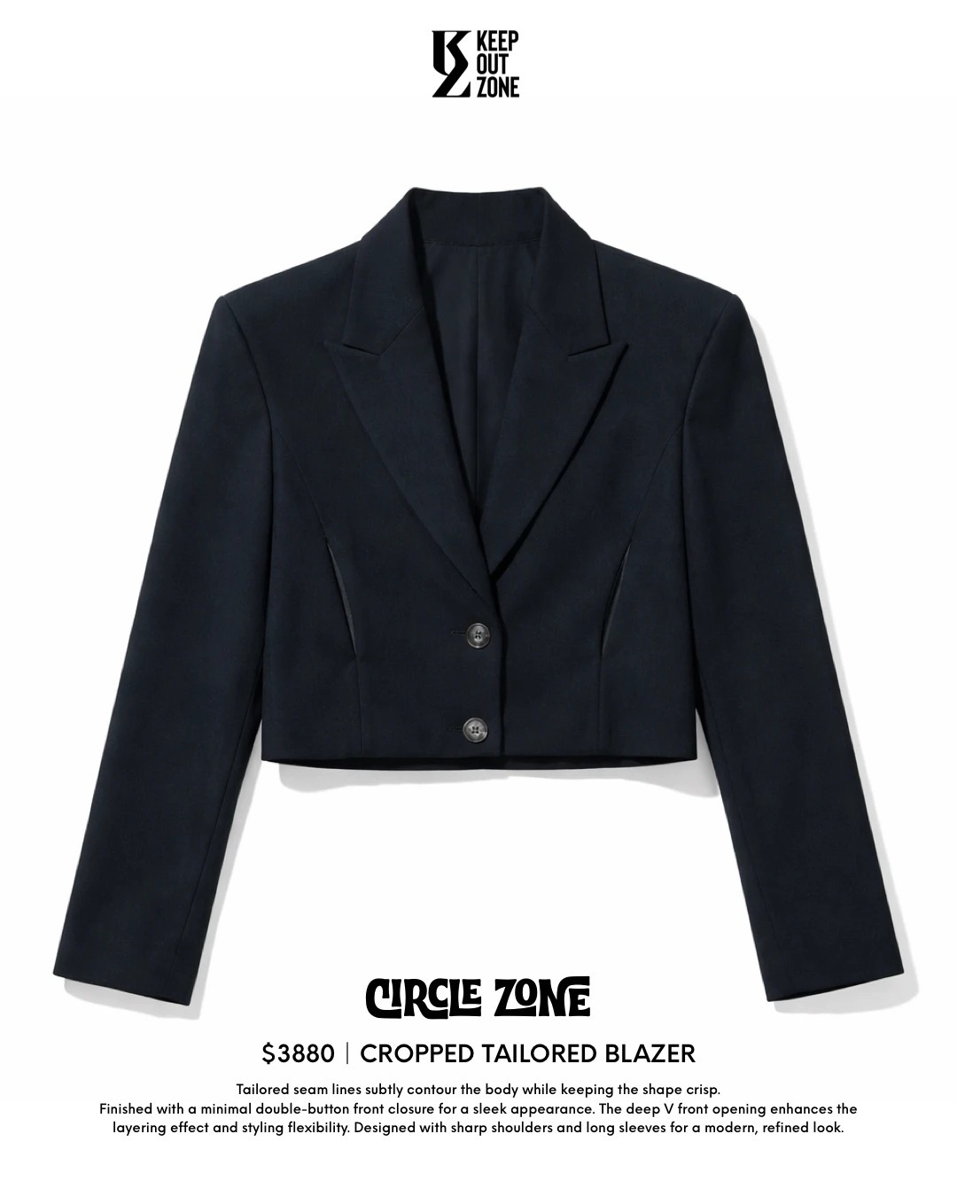 KOZ｜Cropped Tailored Blazer