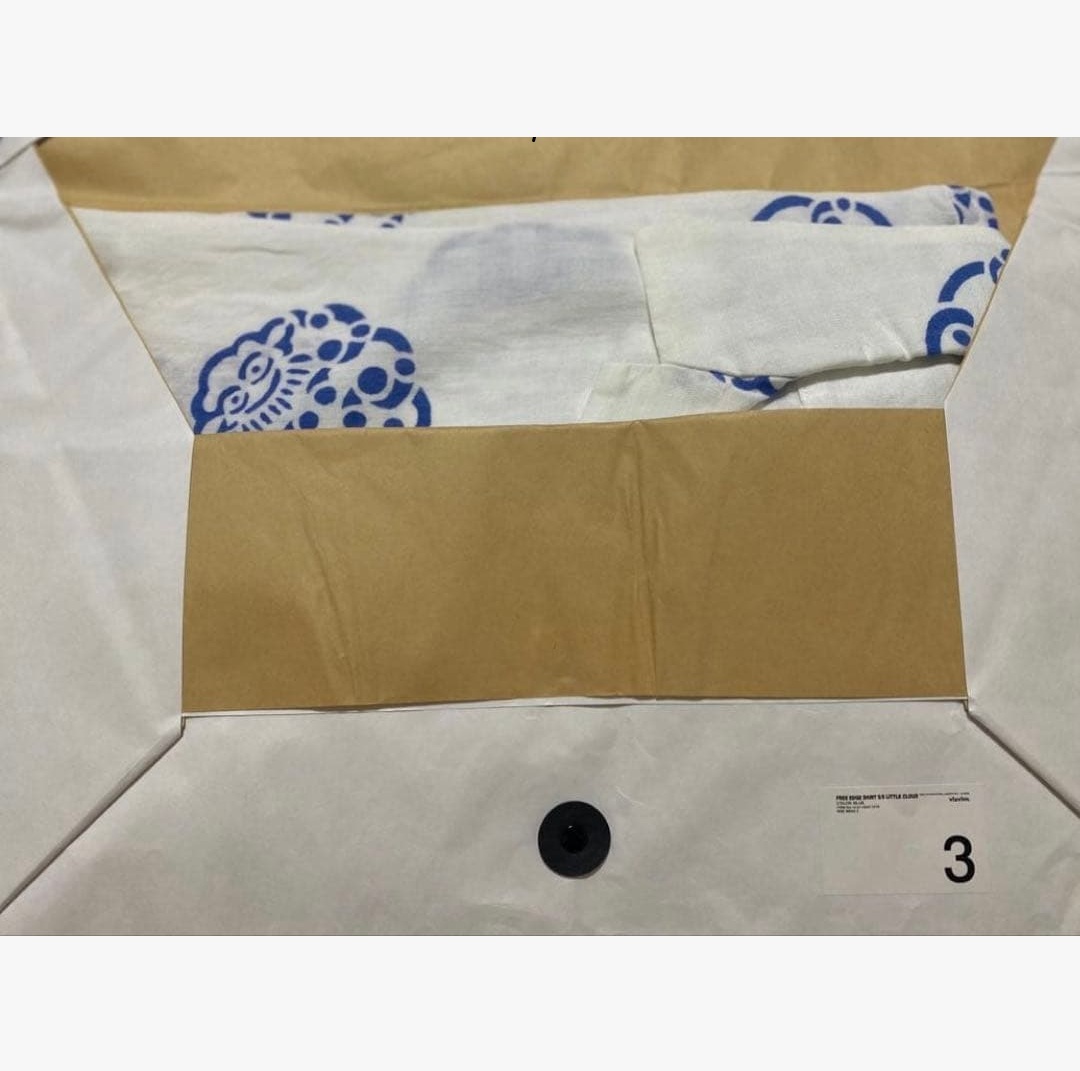 VISVIM FREE EDGE SHIRT S/S LITTLE CLOUD - BLUE PATTERN SIZE 3 PRE ORDER ITEM (預訂中)