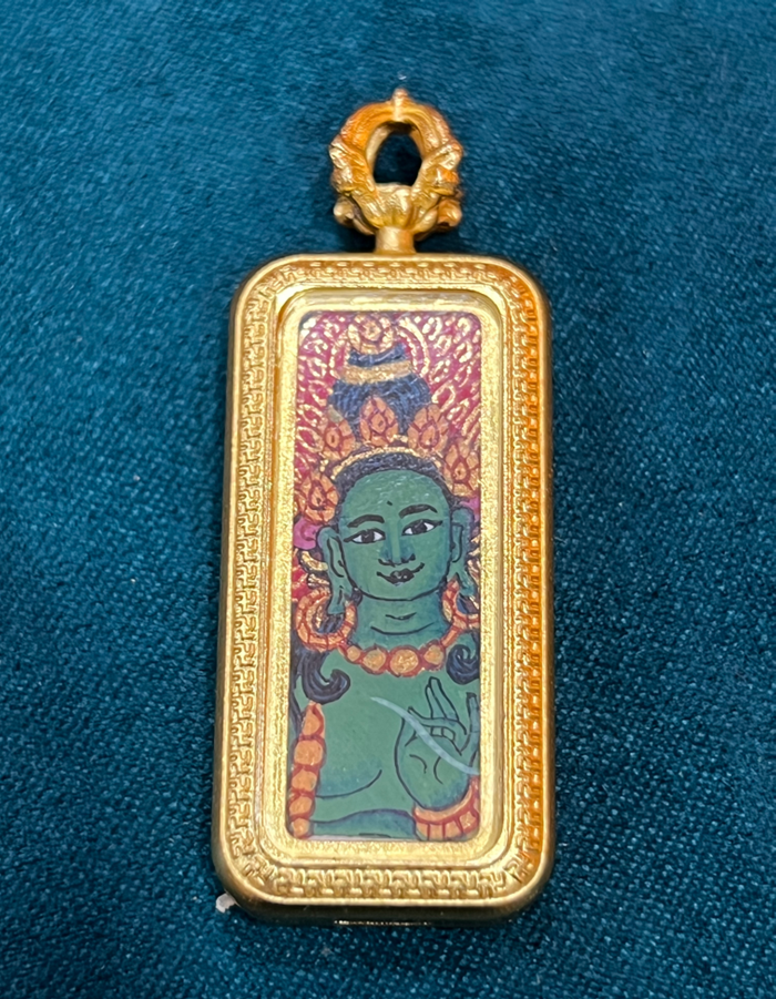 VE052 純手繪綠度母小金條