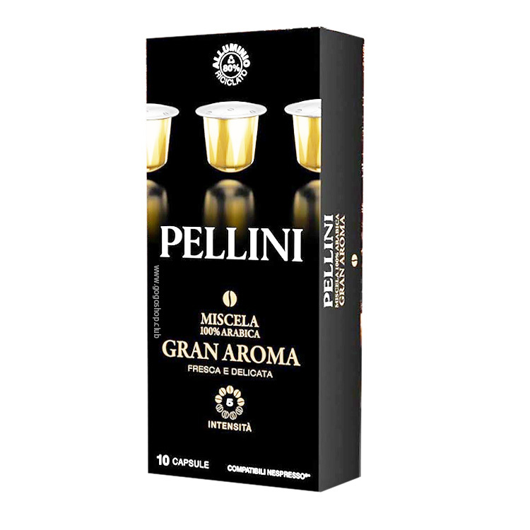 Pellini Gran Aroma Espresso 意式咖啡膠囊 (10 粒裝) - 兼容 Nespresso
