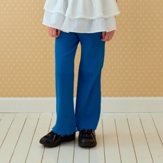 90-140 MNM 坑條紋捲邊長褲 4色