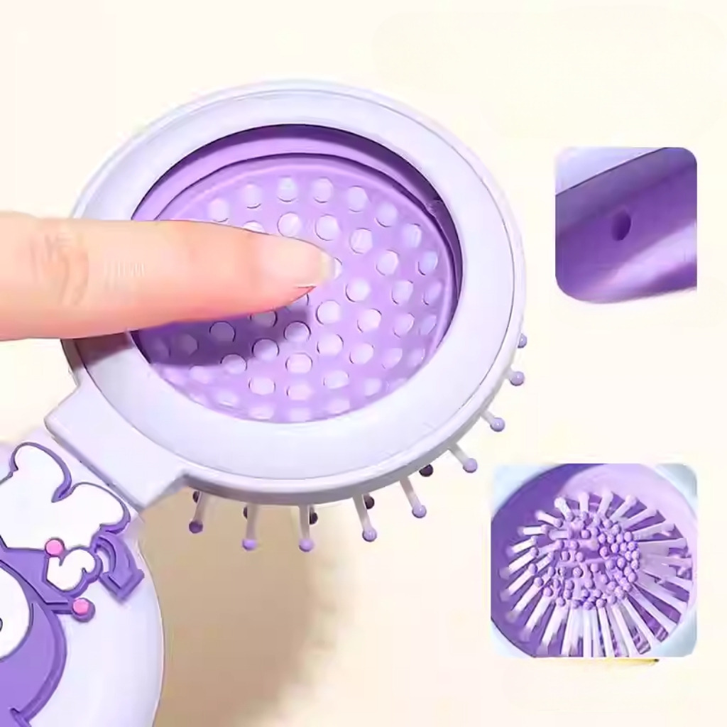 玉桂狗 - Sanrio | 二合一便攜式氣囊梳+鏡