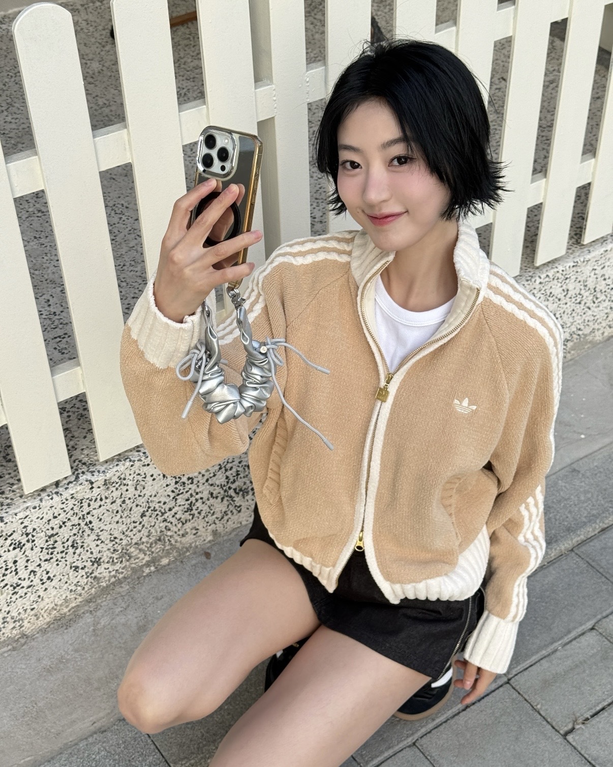 ADIDAS ORIGINALS KNIT TRACK TOP 針織 立領外套 拉鍊外套 女款 莓果粉 KV8867 奶茶 KV8866 / 現貨
