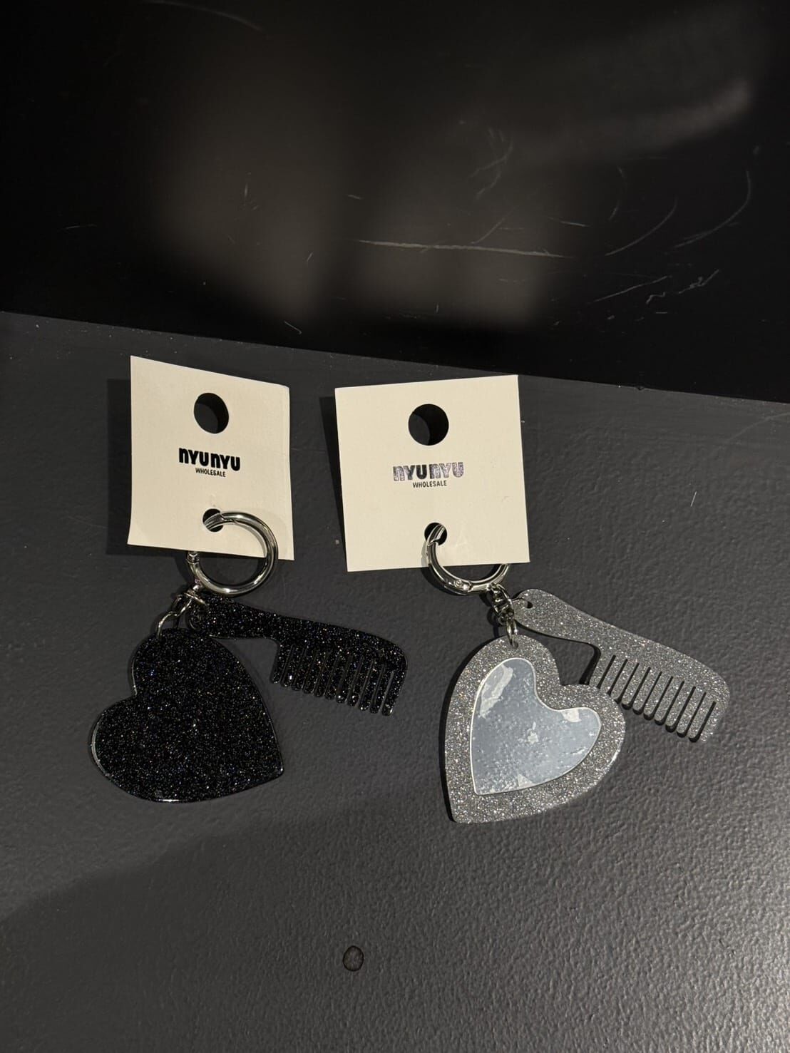 NU5521 迷你鏡梳組合心心掛飾 *特價* (充值購物金不適用)