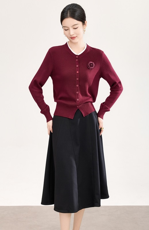 滾邊羊毛針織外套上衣 三色