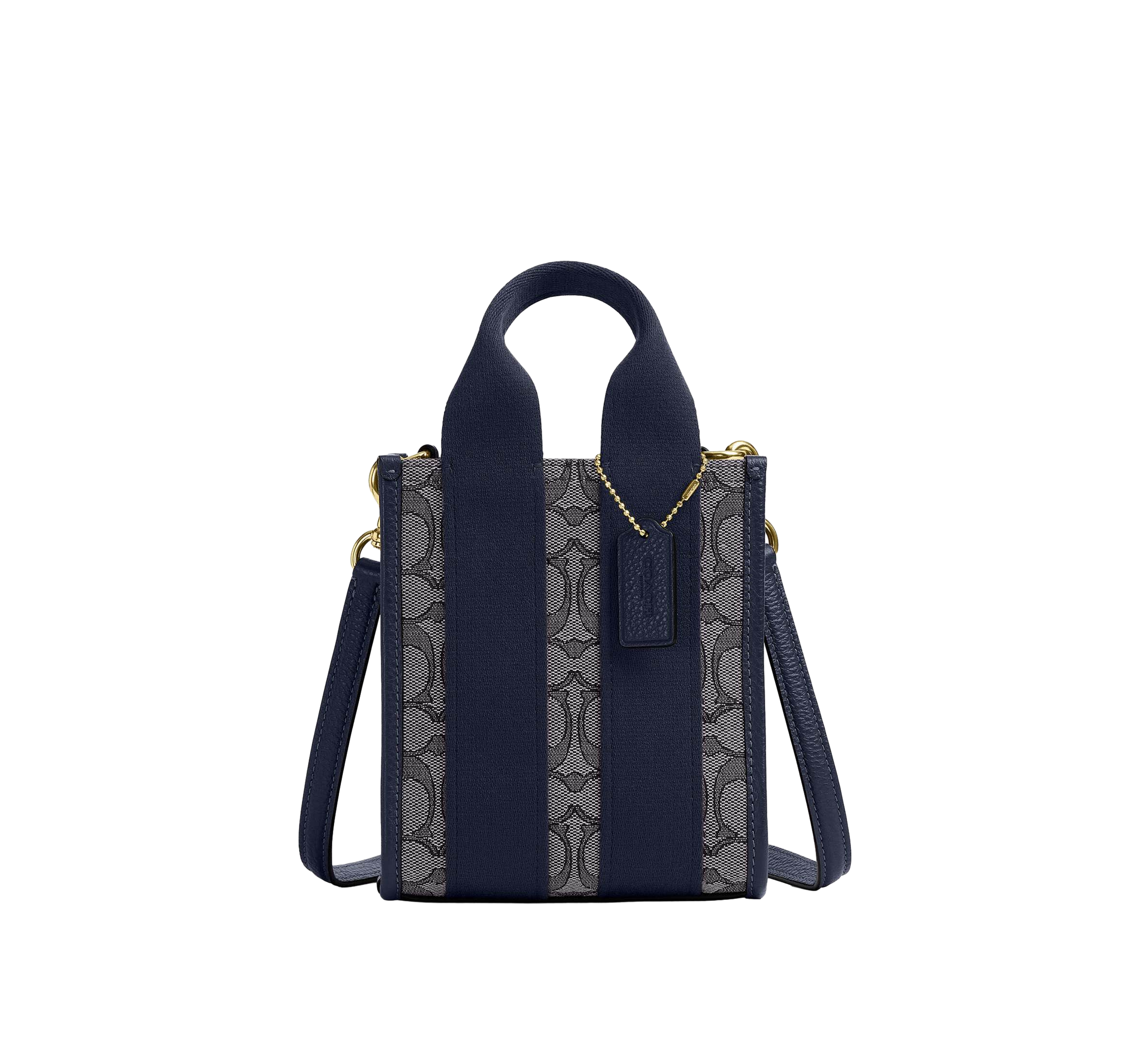 【Coach Outlet】Smith Mini Tote Bag In Signature Jacquard  老花藍