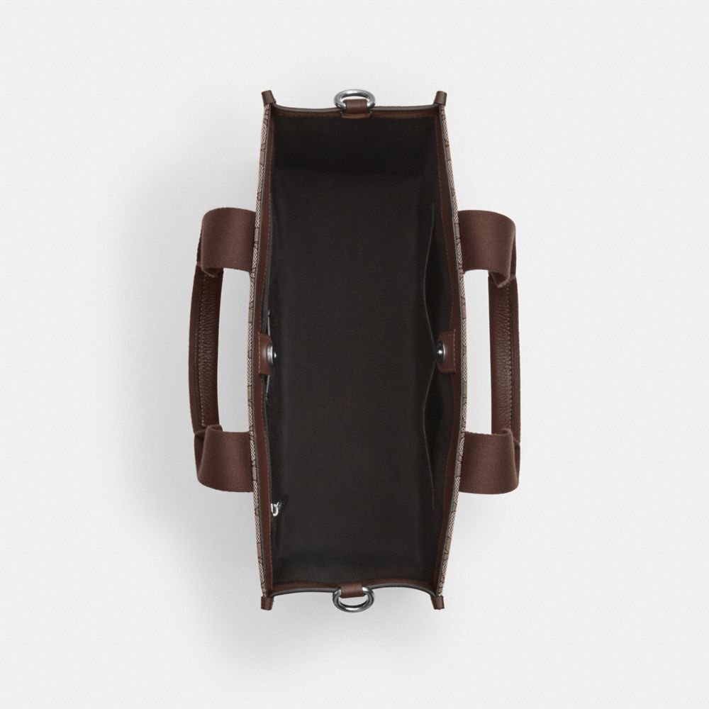 【Coach Outlet】Smith Tote Bag In Signature Jacquard  棕