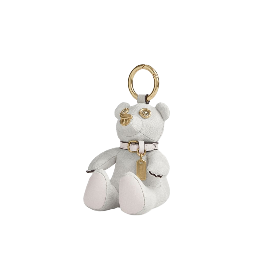 【Coach Outlet】Collectible Bear Bag Charm In Signature Canvas  白