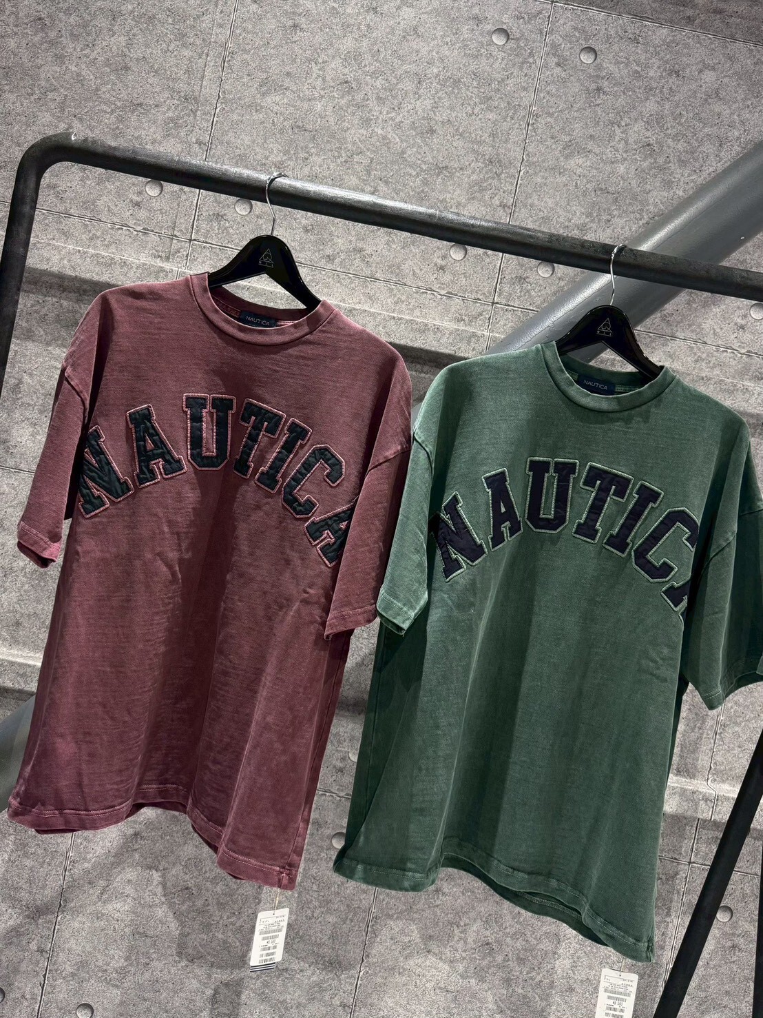 NAUTICA 日線大Logo貼布水洗 短袖 T