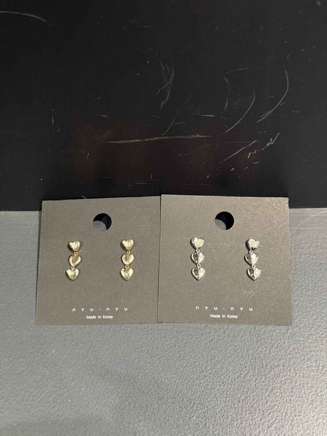 NU5555 三心心耳環 *特價* (充值購物金不適用)