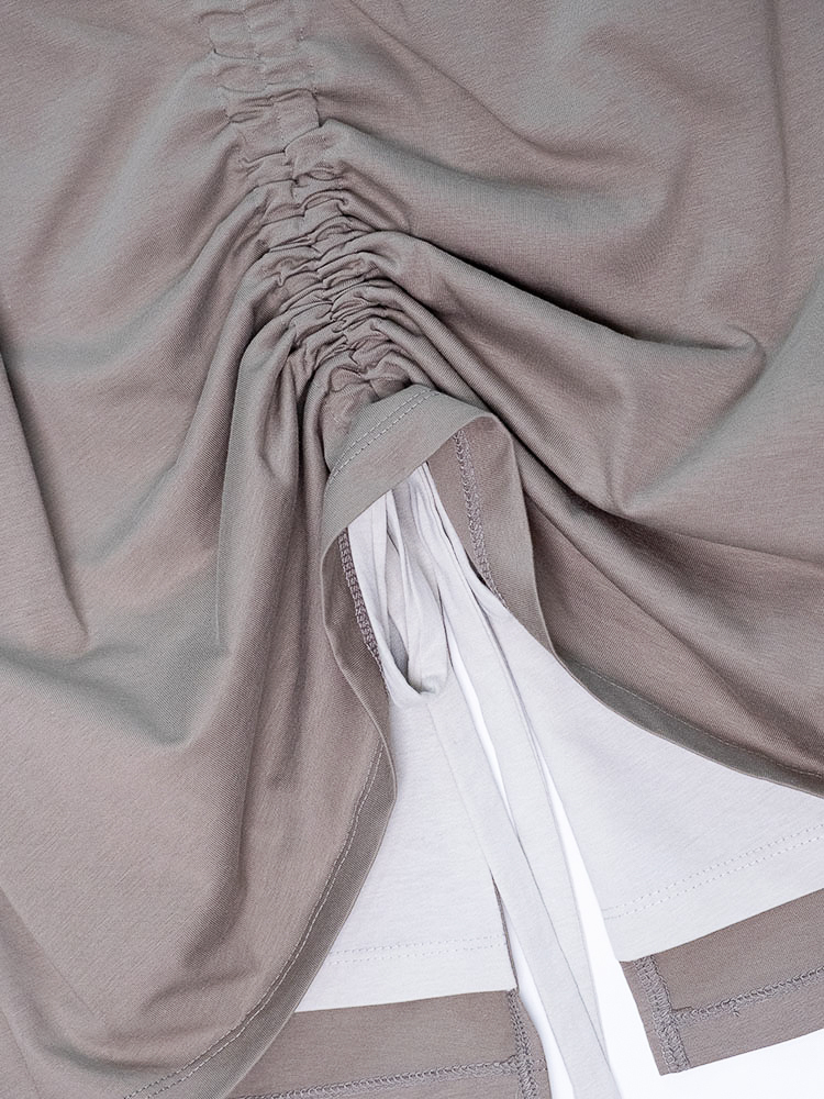 Samantha Reversible Skirt - Khaki/Grey Green