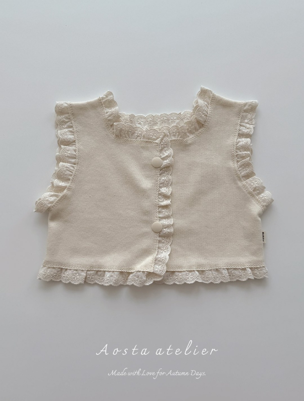韓國🇰🇷Aosta 可愛蕾絲花邊背心(L)