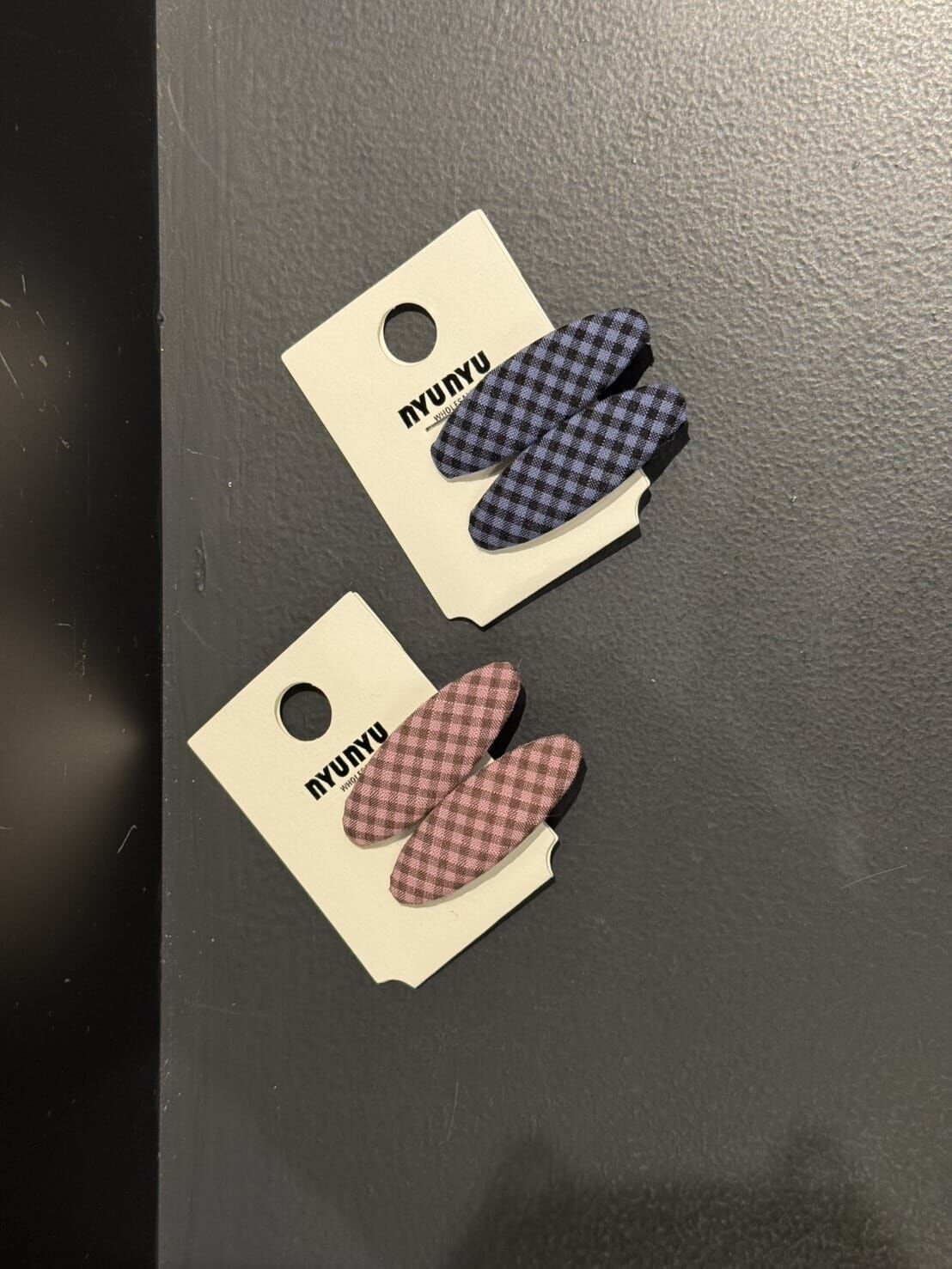 NU5571 格紋布包髮夾 *特價* (充值購物金不適用)