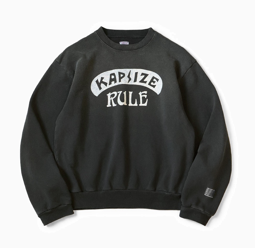KAPITAL 2026 Fleece CREW Sweatshirt (KAPSIZE RULE) - BLACK PRE ORDER ITEM (預訂中)