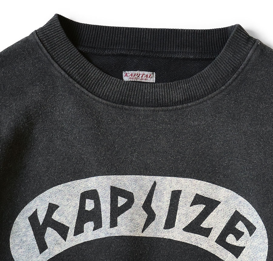 KAPITAL 2026 Fleece CREW Sweatshirt (KAPSIZE RULE) - BLACK PRE ORDER ITEM (預訂中)