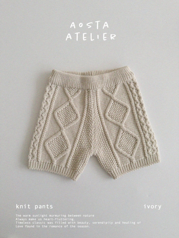 正韓🇰🇷Aosta 麻花針織短褲(S/L)