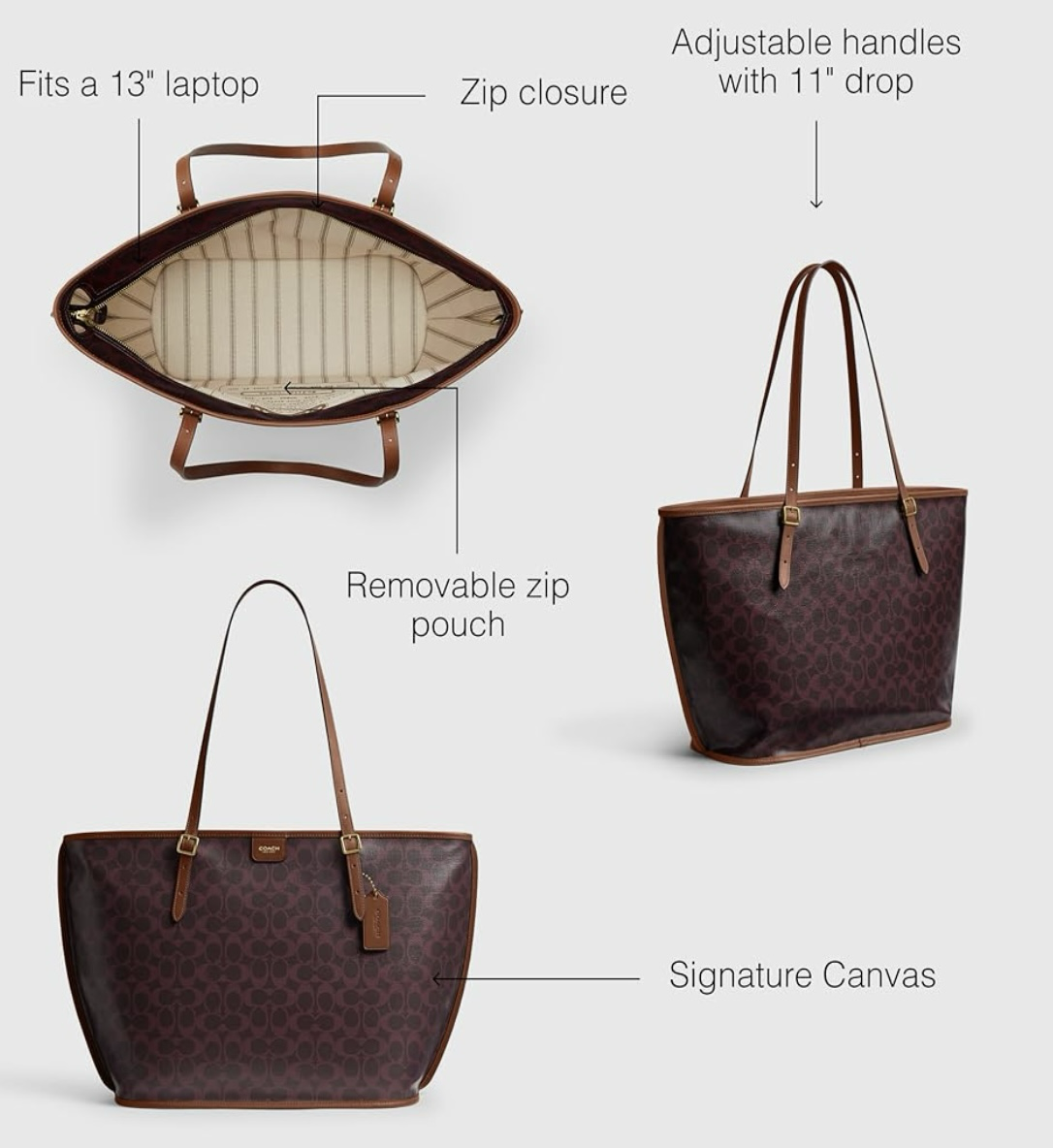 【預購】COACH H020652 Taxi Tote in Signature Canvas