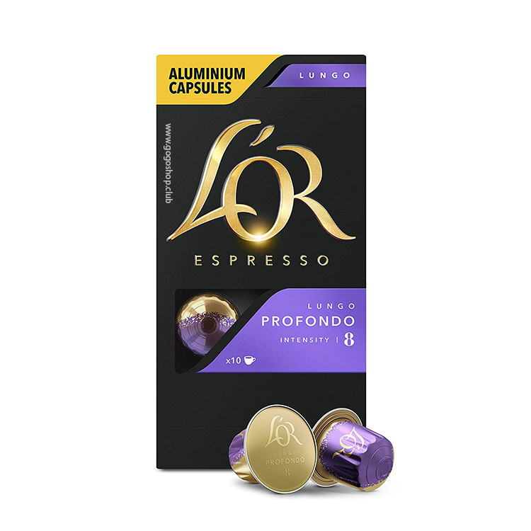 L'OR Profondo Lungo 咖啡粉囊 (10粒裝) 中度烘焙 - 兼容 Nespresso