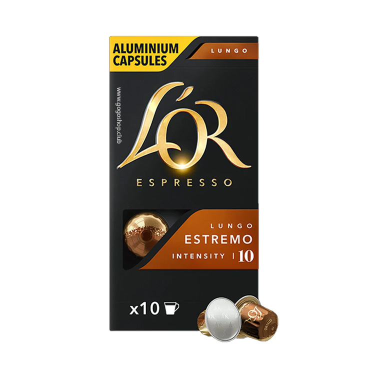 L'OR Estremo 特濃 Lungo 咖啡粉囊 (10粒裝) 深度烘焙 - 兼容 Nespresso