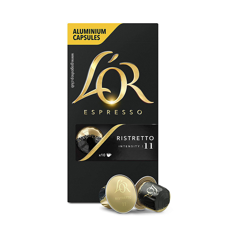 L'OR Ristretto 意式濃縮咖啡粉囊 (10粒裝) 極深度烘焙 - 兼容 Nespresso