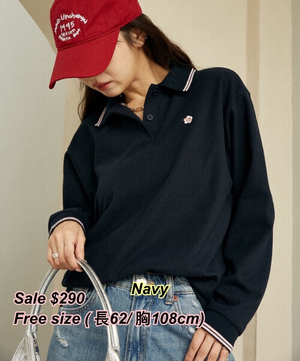 260208 Time sale Mary Quant x Publux 小花花logo polo 衫/ 3色