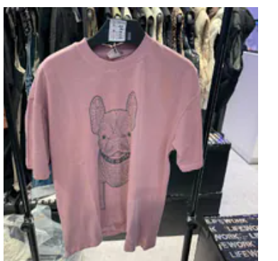 [S] LIFEWORK LIGHT PINK BIG RADOG SHORT SLEEVE T-SHIRT, LW255TS991-LIGHT PINK (SLW518)