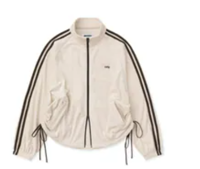 [S] NERDY W'S VELOUR RIBBON TRACK TOP_LIGHT BEIGE, PNEF25TR0760 (SN521)