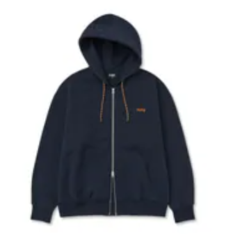 [S] NERDY TWIST BRUSHED HOODIE ZIP-UP_NAVY, PNEF25HD0216 (SN522)