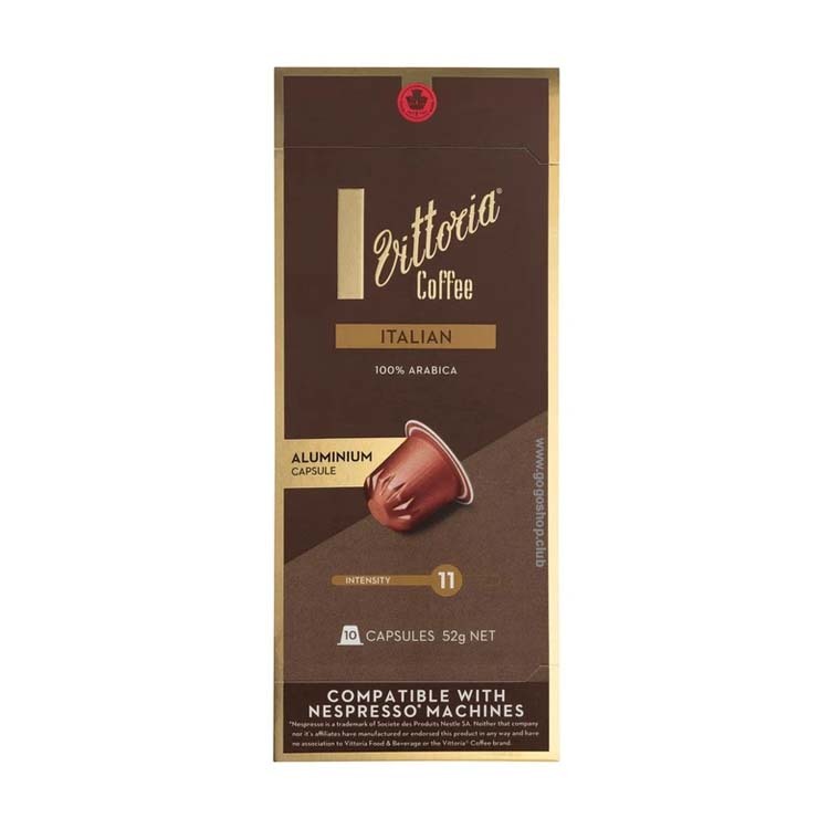 Vittoria 意式烘焙 Espresso 咖啡膠囊（10 粒裝）- 兼用 Nespresso