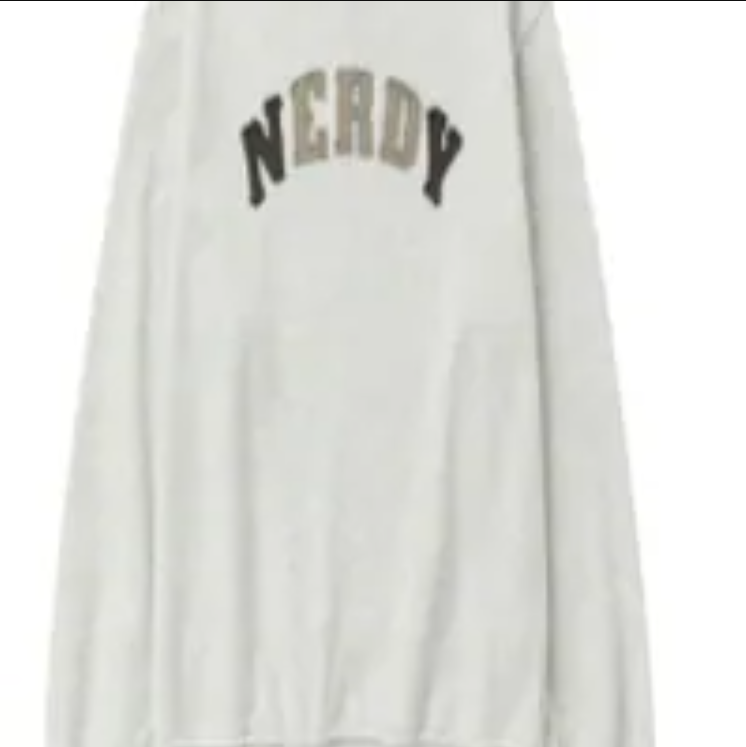 [S] NERDY VINTAGE ARCH LOGO SWEATSHIRT_MELANGE WHITE, PNEF24SW1046 (SN530)