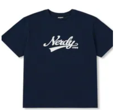 [S] NERDY VARSITY LOGO S/S T-SHIRT_NAVY, PNEU25ST0616 (SN532)