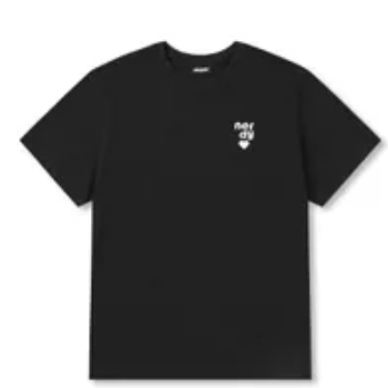 [S] NERDY HEART LOGO S/S T-SHIRT_BLACK, PNEU25ST0301 (SN533)
